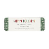 Farbenfrohe grüne Rücksendeadresse (Vorne)