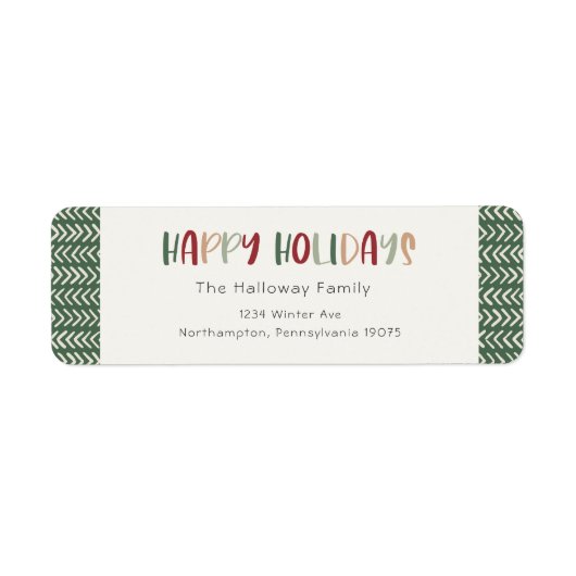 Farbenfrohe grüne Rücksendeadresse (Vorne)