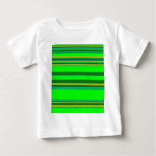 Farbenfrohe grüne Streifen, individuelles Designmu Baby T-shirt