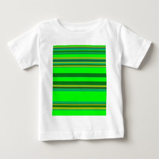 Farbenfrohe grüne Streifen, individuelles Designmu Baby T-shirt (Vorderseite)
