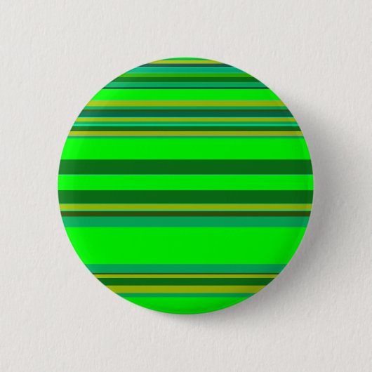 Farbenfrohe grüne Streifen, individuelles Designmu Button (Vorderseite)