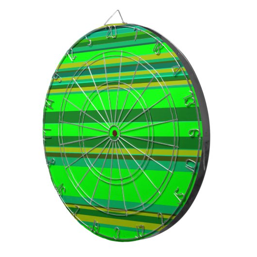 Farbenfrohe grüne Streifen, individuelles Designmu Dartscheibe (Vorderseite rechts)