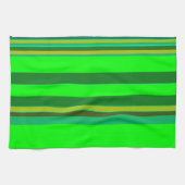 Farbenfrohe grüne Streifen, individuelles Designmu Handtuch (Horizontal)