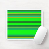Farbenfrohe grüne Streifen, individuelles Designmu Mousepad (Mit Mouse)