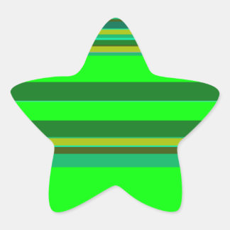 Farbenfrohe grüne Streifen, individuelles Designmu Stern-Aufkleber