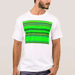 Farbenfrohe grüne Streifen, individuelles Designmu T-Shirt