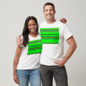 Farbenfrohe grüne Streifen, individuelles Designmu T-Shirt (Unisex)