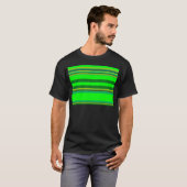 Farbenfrohe grüne Streifen, individuelles Designmu T-Shirt (Vorne ganz)
