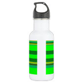 Farbenfrohe grüne Streifen, individuelles Designmu Trinkflasche (Rückseite)
