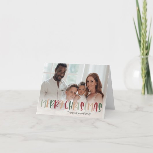 Farbenfrohe grüne Weihnachten geklappt Volles Foto (Vorderseite)