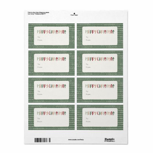 Farbenfrohe grüne Weihnachts-Rectangle-Geschenk (Vorne)