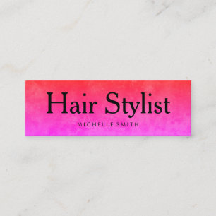 Farbenfrohe Grunge Hair Stylist Mini Visitenkarte