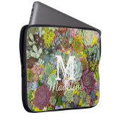 Farbenfrohe Grünpflanzen Sukkulente Laptopschutzhülle (Vorne Rechts)