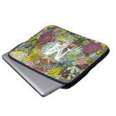 Farbenfrohe Grünpflanzen Sukkulente Laptopschutzhülle (Vorne Knopf)