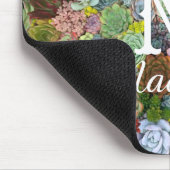 Farbenfrohe Grünpflanzen Sukkulente Mousepad (Ecke)