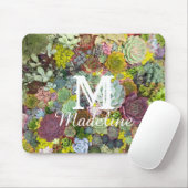 Farbenfrohe Grünpflanzen Sukkulente Mousepad (Mit Mouse)