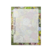 Farbenfrohe Grünpflanzen Sukkulente Notizblock (Rotiert)