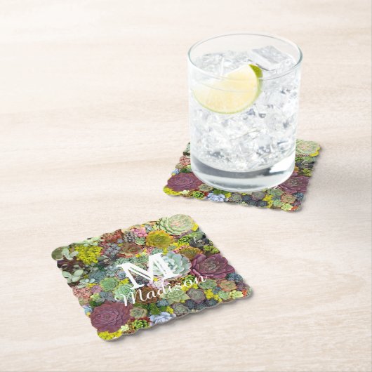 Farbenfrohe Grünpflanzen Sukkulente Untersetzer (Vor Ort)