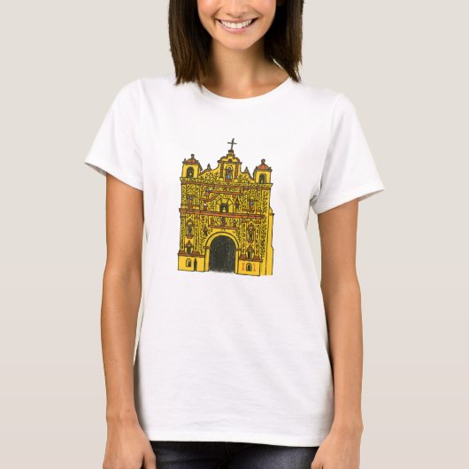 Farbenfrohe guatemaltekische Kirche T-Shirt (Vorderseite)