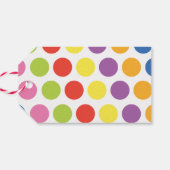 Farbenfrohe Gumballs Personalisierte Geschenkmarke Geschenkanhänger (Rückseite Horizontal)