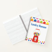 Farbenfrohe Gumballs Personalisiertes SpiralNotebo Notizblock (Innenseite)