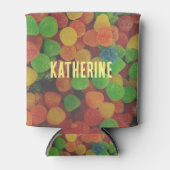 Farbenfrohe Gumdrops Personalisierte Bonbons Dosenkühler (Vorderseite)