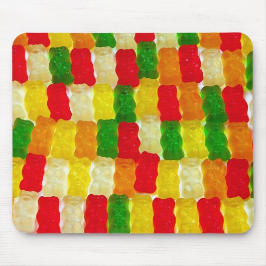 Farbenfrohe Gummi Bärenkuchen Mousepad (Vorne)