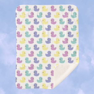 Farbenfrohe Gummi Duckies Baby Kids Sherpa Blanket Sherpadecke