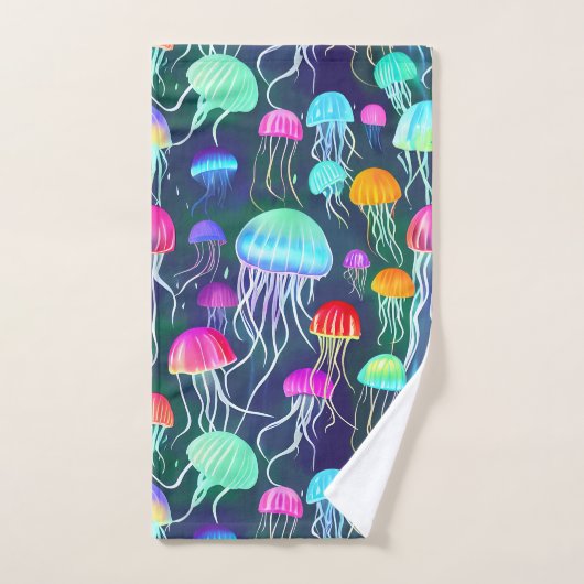 Farbenfrohe Gwer Qualle Badhandtuch Set (Handtuch)
