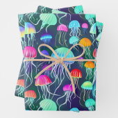 Farbenfrohe Gwer Qualle Geschenkpapier Set (Beispiel)