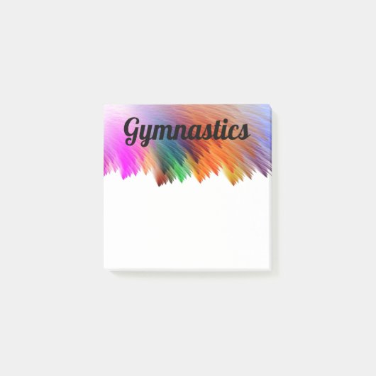 Farbenfrohe GYMNASTICS - Nachhinweise Post-it Klebezettel (Vorderseite)