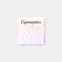 Farbenfrohe GYMNASTICS Post-It Notes 3" X 3" Klebezettel