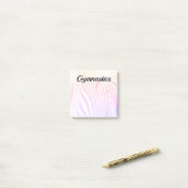 Farbenfrohe GYMNASTICS Post-It Notes 3" X 3" Klebezettel (Auf Schreibtisch)