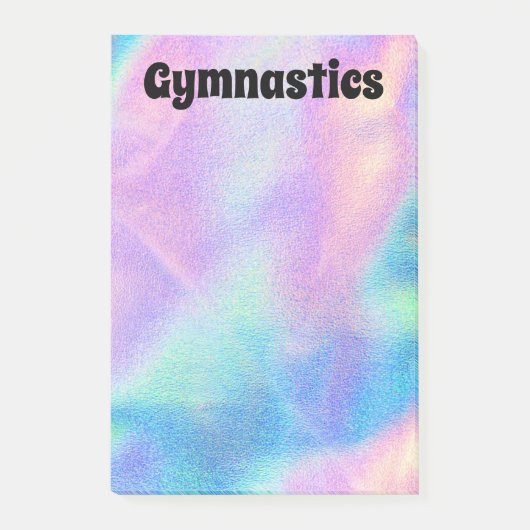Farbenfrohe Gymnastik 4" x 6" Post-It Notizen (Vorderseite)