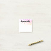 Farbenfrohe Gymnastik Post-It Notes 3" x 3" Klebezettel (Auf Schreibtisch)
