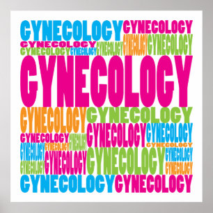 Farbenfrohe Gynäkologie Poster