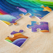 Farbenfrohe Haar Kleine Girl Puzzle (Seite)