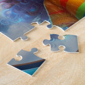 Farbenfrohe Haar kleine Mädchen mit Schmetterlinge Puzzle (Seite)