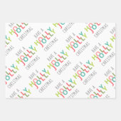 Farbenfrohe haben ein Holly Jolly Weihnachten Geschenkpapier Set (Vorderseite 2)