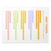Farbenfrohe Habit Tracker Notizblock (Vorderseite)