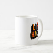 Farbenfrohe Hacks Emblem Kaffeetasse (VorderseiteRechts)