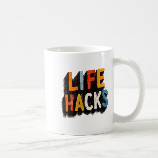 Farbenfrohe Hacks Emblem Kaffeetasse (Rechts)