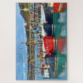 Farbenfrohe Hafenlandschaft Puzzle (Vertikal)