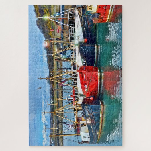 Farbenfrohe Hafenlandschaft Puzzle (Vertikal)