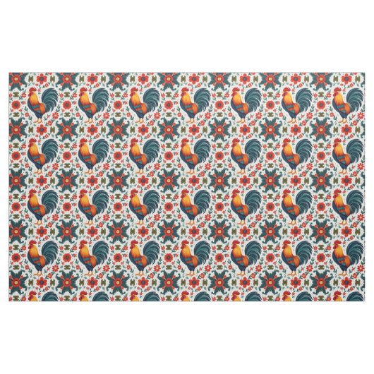 Farbenfrohe Hahn Stoff (Fat Quarter (45,7 x 55,9 cm))