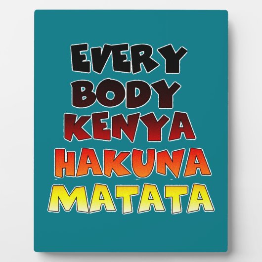 Farbenfrohe Hakuna Matata: Eine Kenyan-Feier Fotoplatte (Vorderseite)