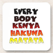 Farbenfrohe Hakuna Matata: Eine Kenyan-Feier Getränkeuntersetzer (Vorderseite)