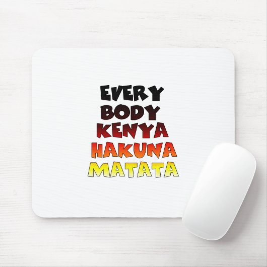 Farbenfrohe Hakuna Matata: Eine Kenyan-Feier Mousepad (Mit Mouse)