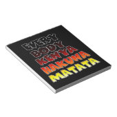 Farbenfrohe Hakuna Matata: Eine Kenyan-Feier Notizblock (angewinkelt)