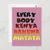 Farbenfrohe Hakuna Matata: Eine Kenyan-Feier Postkarte (Vorne/Hinten)